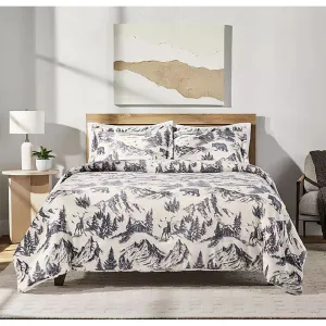 3-Piece Plush Comforter Set Almond, king