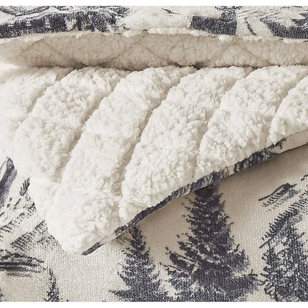3-Piece Plush Comforter Set Almond, king