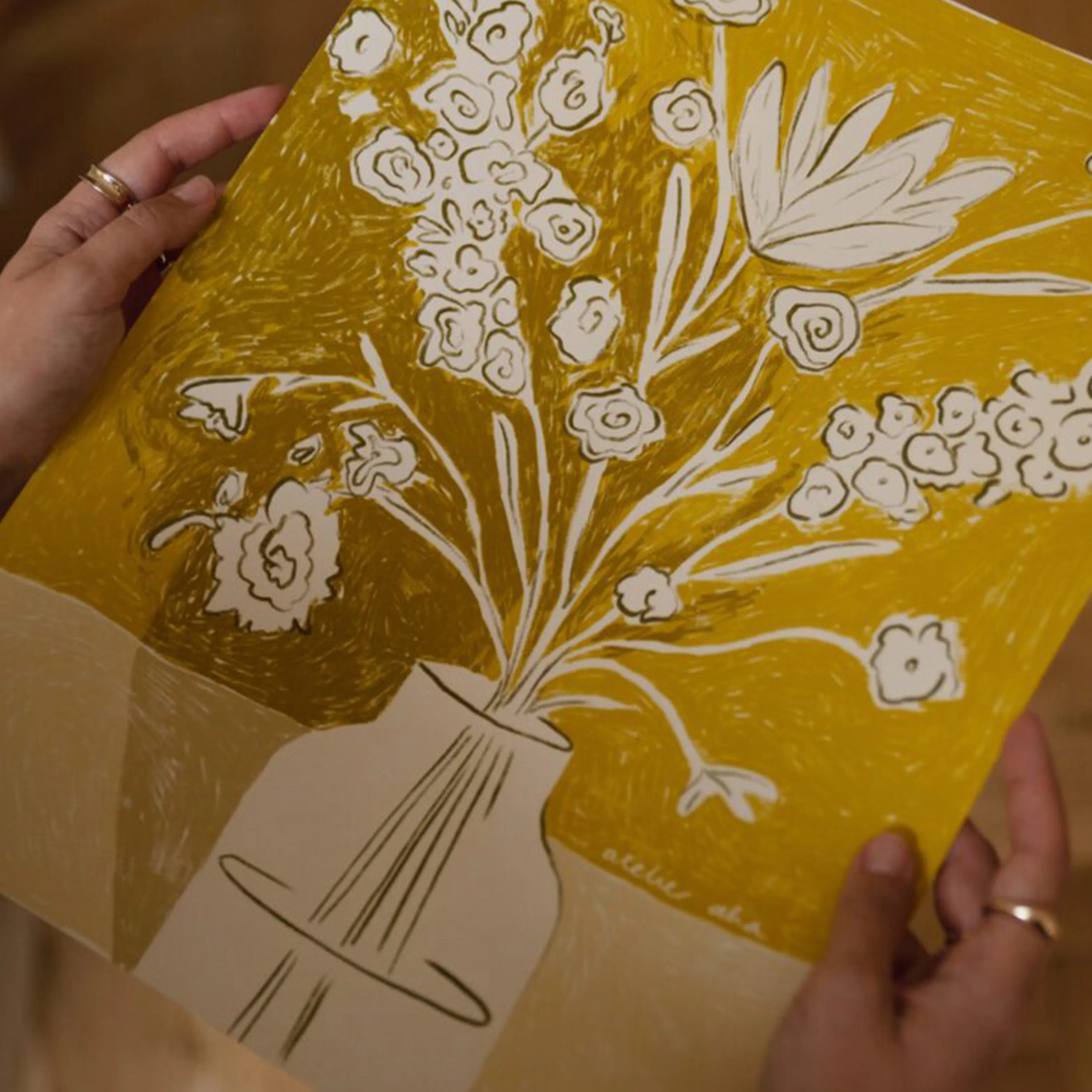 A Yellow Bouquet Print 50Cm x 70Cm
