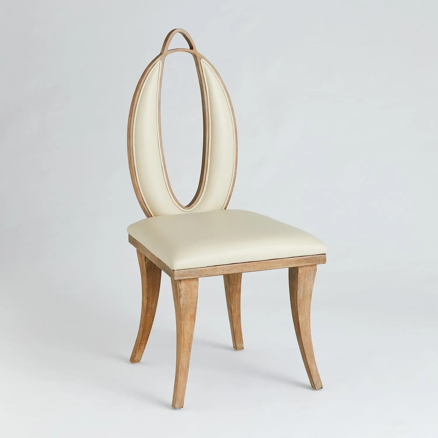 Adelaide Chair-Beige Leather