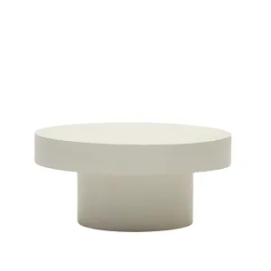 Aiguablava Outdoor Round Coffee Table 66cm - White