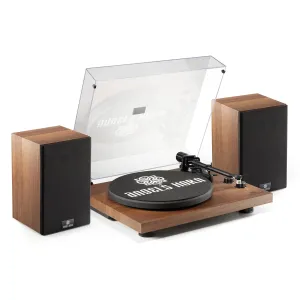 Angels Horn HP-H00501-OR Bluetooth Record Player with Bookshelf Speakers and Phono Preamp