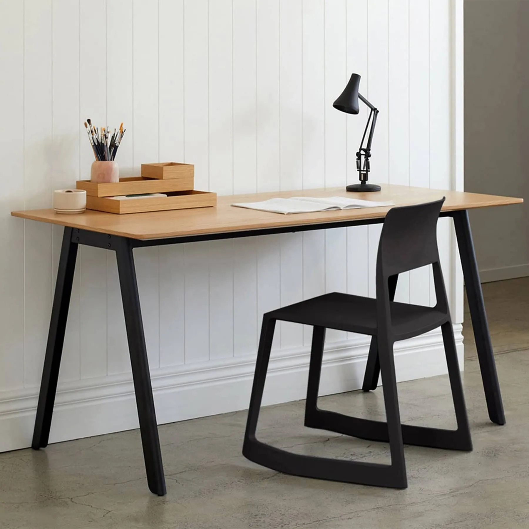 Assembly Desk 150cm - Oak/Black