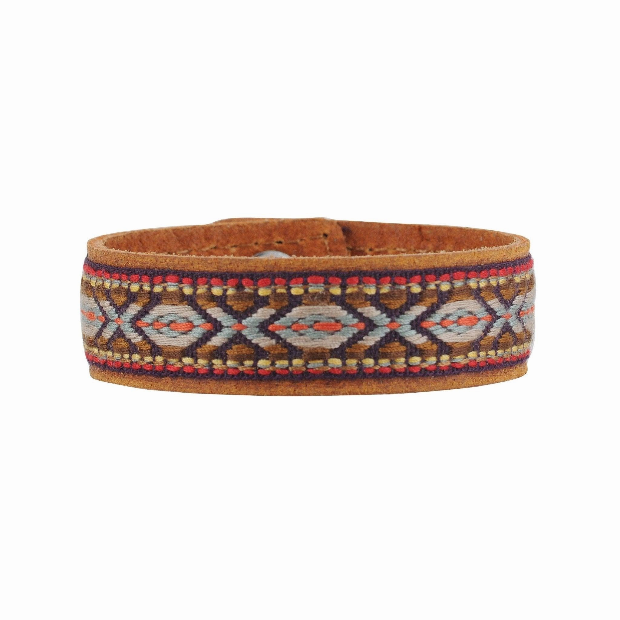 Aztec Cuff Bracelet in Tan