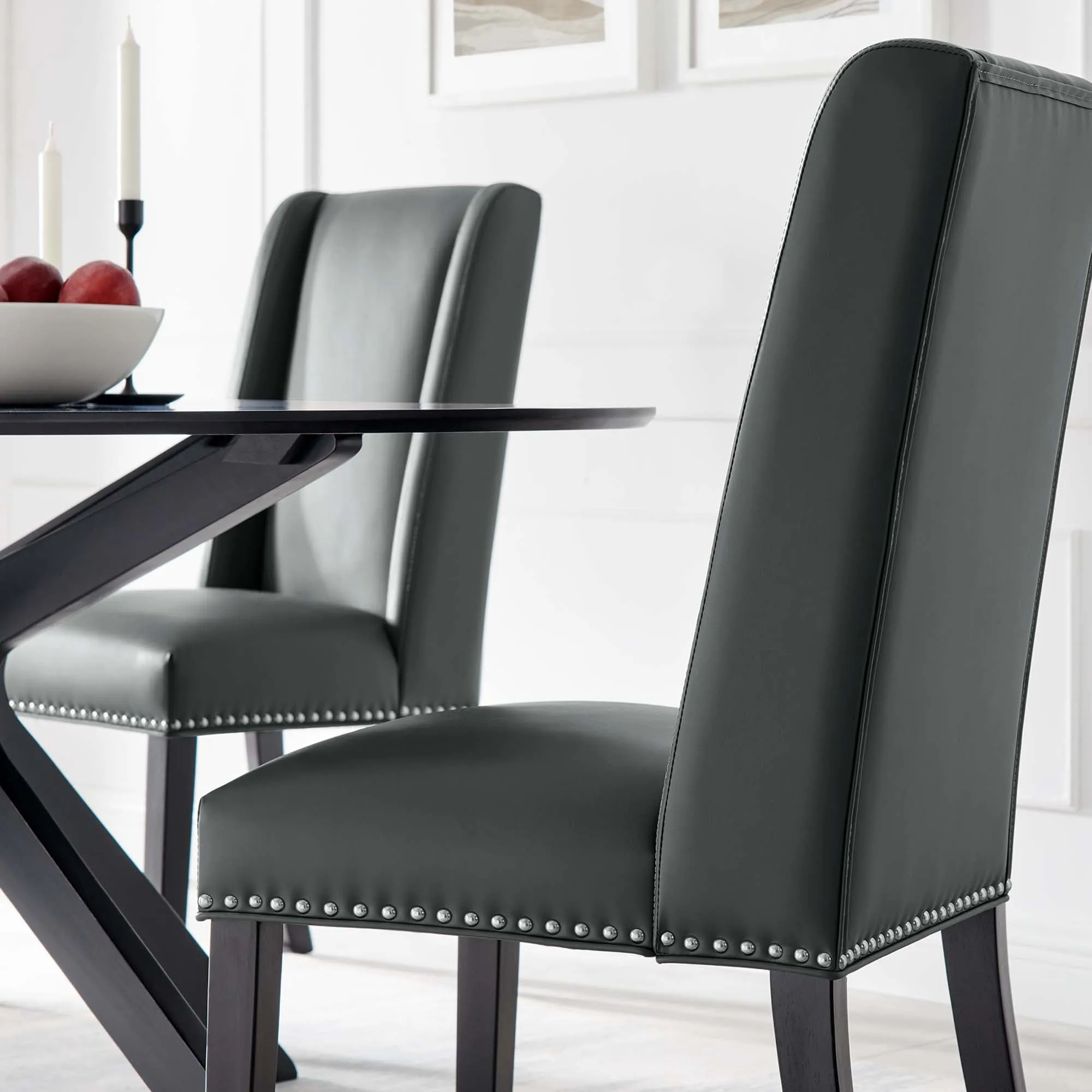 Baron Vegan Leather Dining Chair by Modway