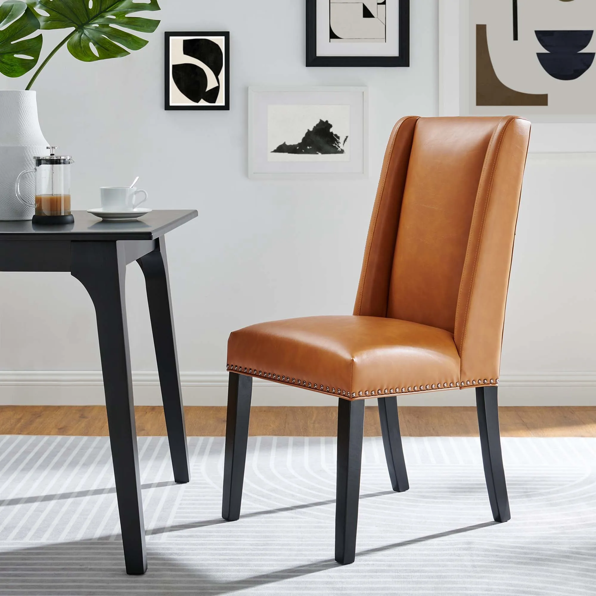 Baron Vegan Leather Dining Chair by Modway