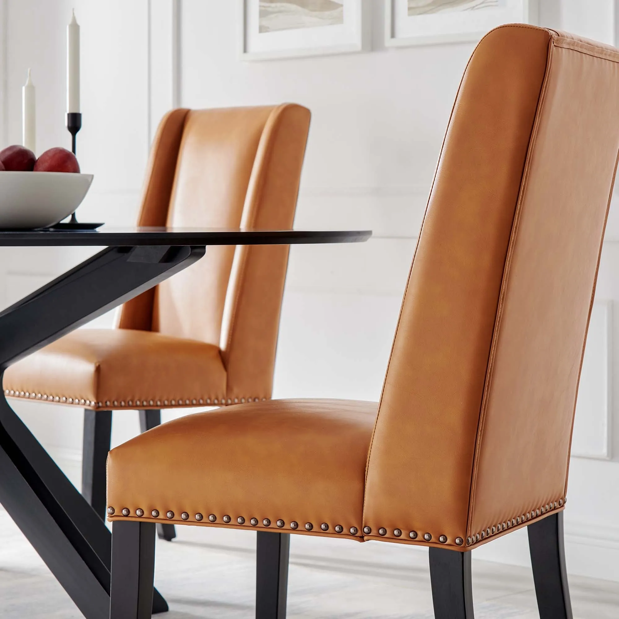 Baron Vegan Leather Dining Chair by Modway