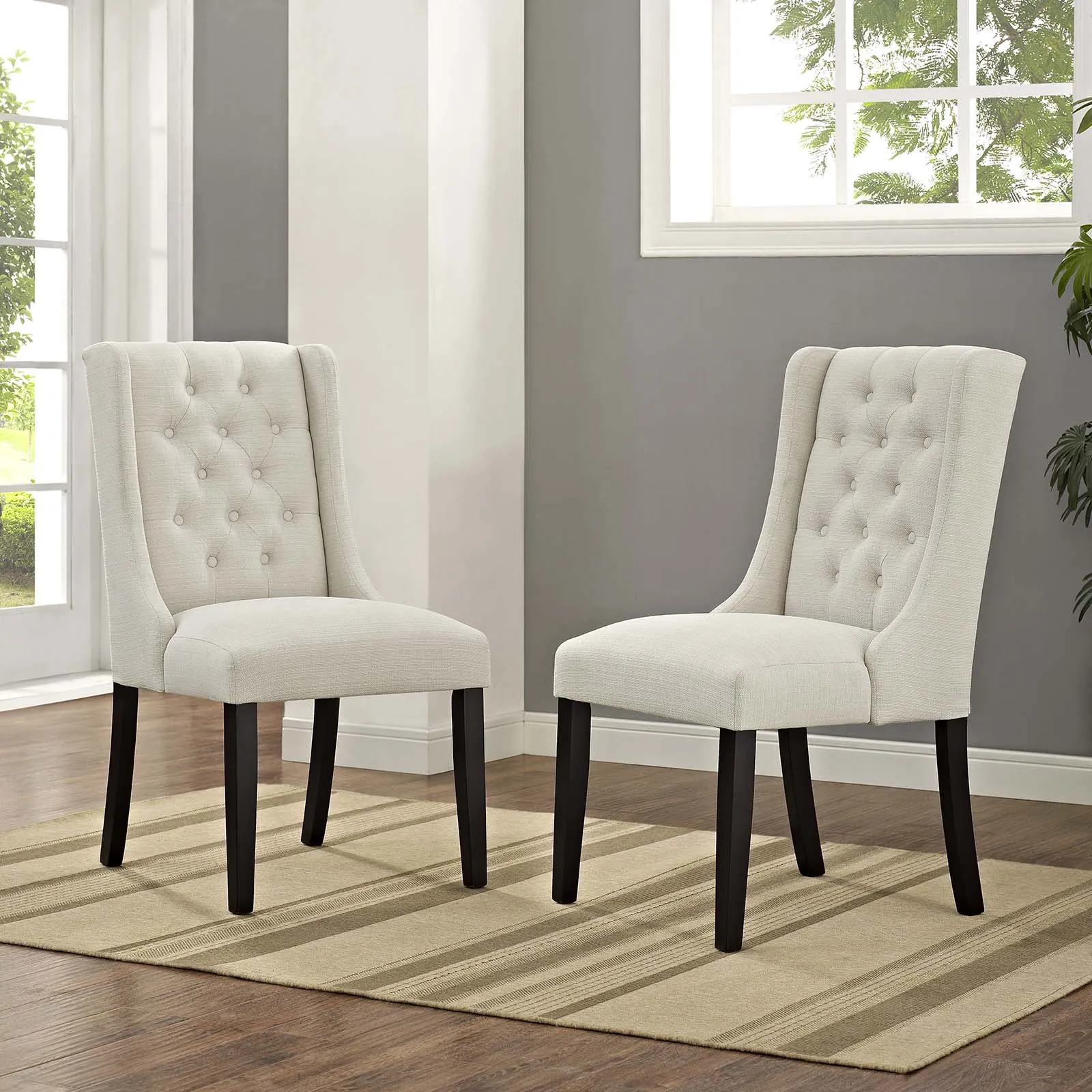 Baronet Dining Chair Fabric Set of 2 by Modway