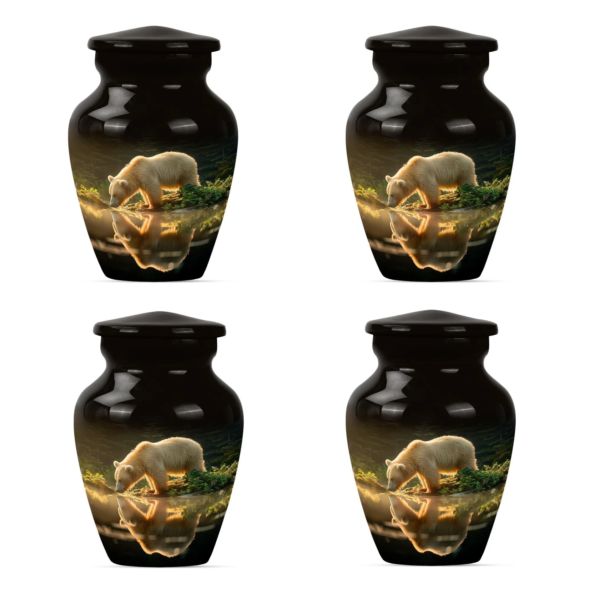 Bear Engraved Cremation Urn - Exquisite Cremation Memorial