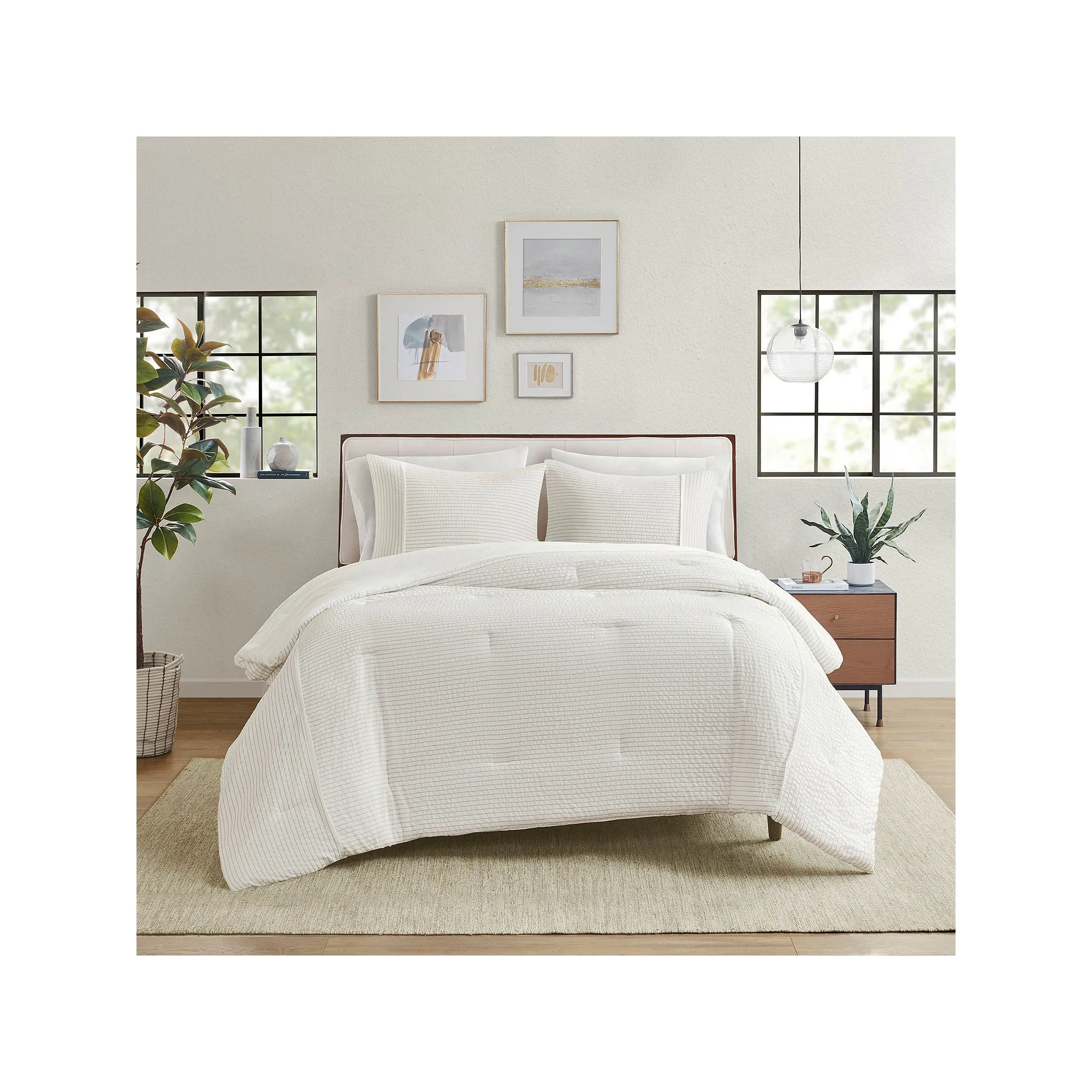 Beautyrest Apollo Oversized 3-Pc. Midweight Comforter Set - IVORY ONE SIZE