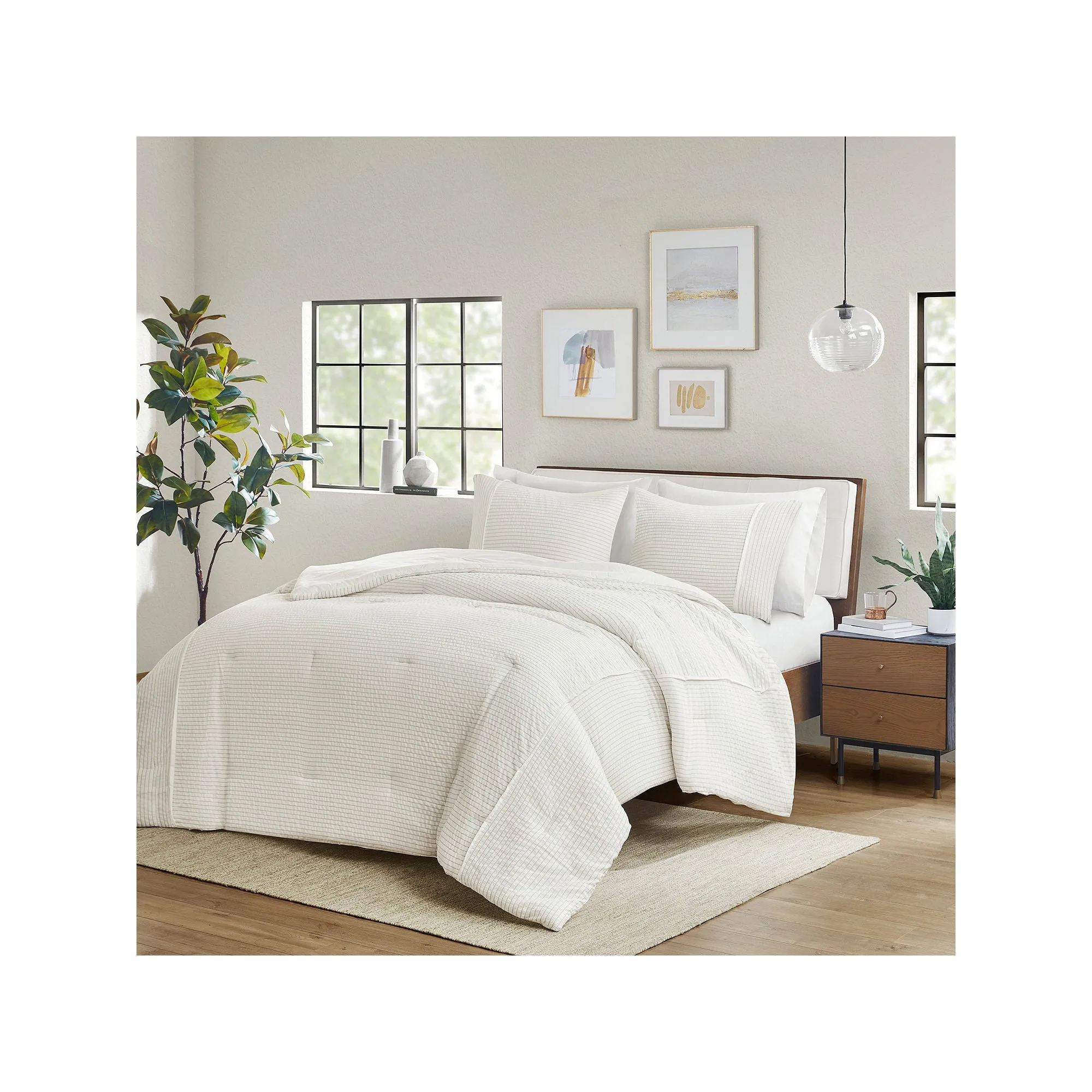 Beautyrest Apollo Oversized 3-Pc. Midweight Comforter Set - IVORY ONE SIZE