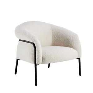 Belly Armchair - Maya Cream Boucle / Black Leg