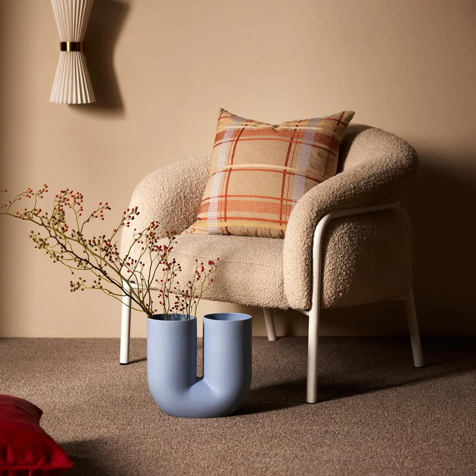 Belly Armchair - Maya Cream Boucle
