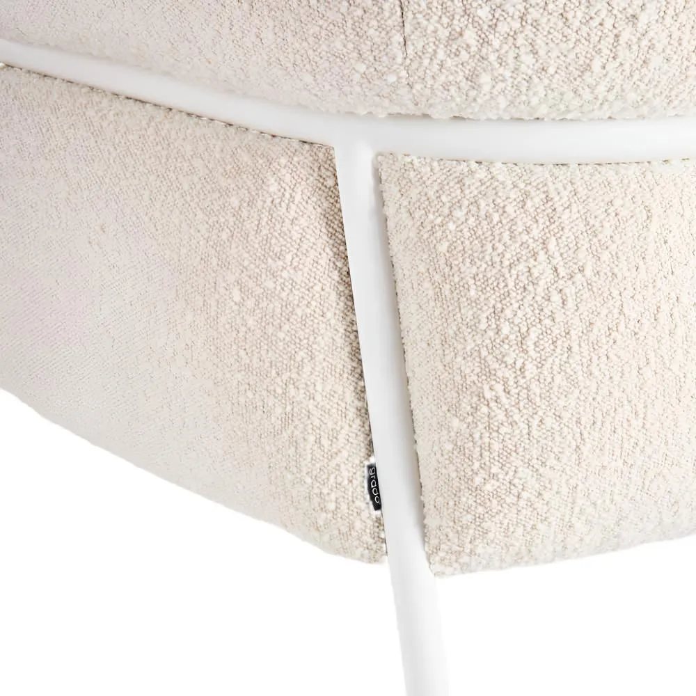 Belly Armchair - Maya Cream Boucle