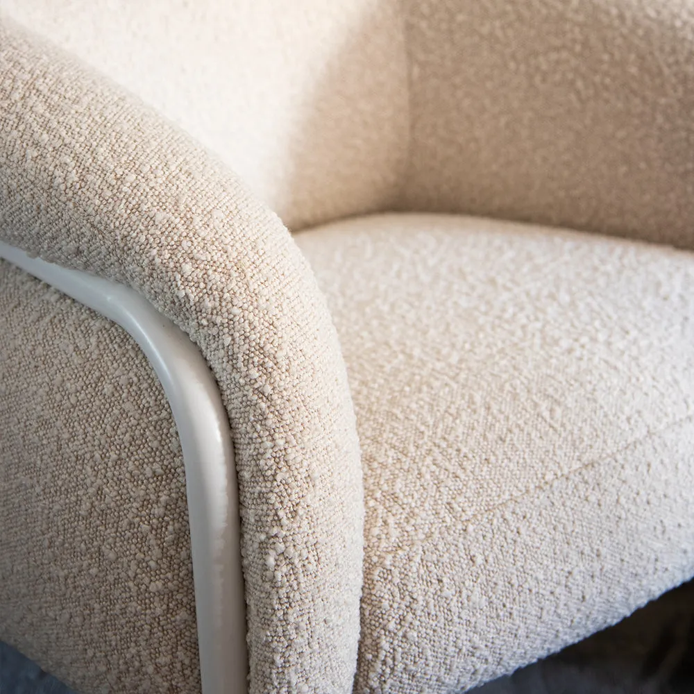 Belly Armchair - Maya Cream Boucle