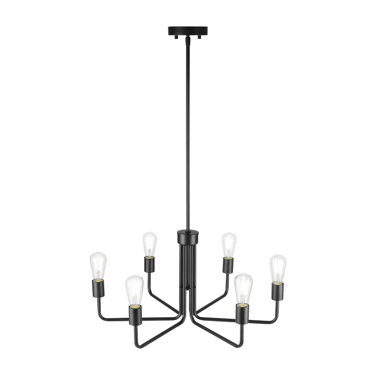 Better Homes & Gardens BHF379562030312 6 Lights Chandelier - Bulb Not Included, Matte Black