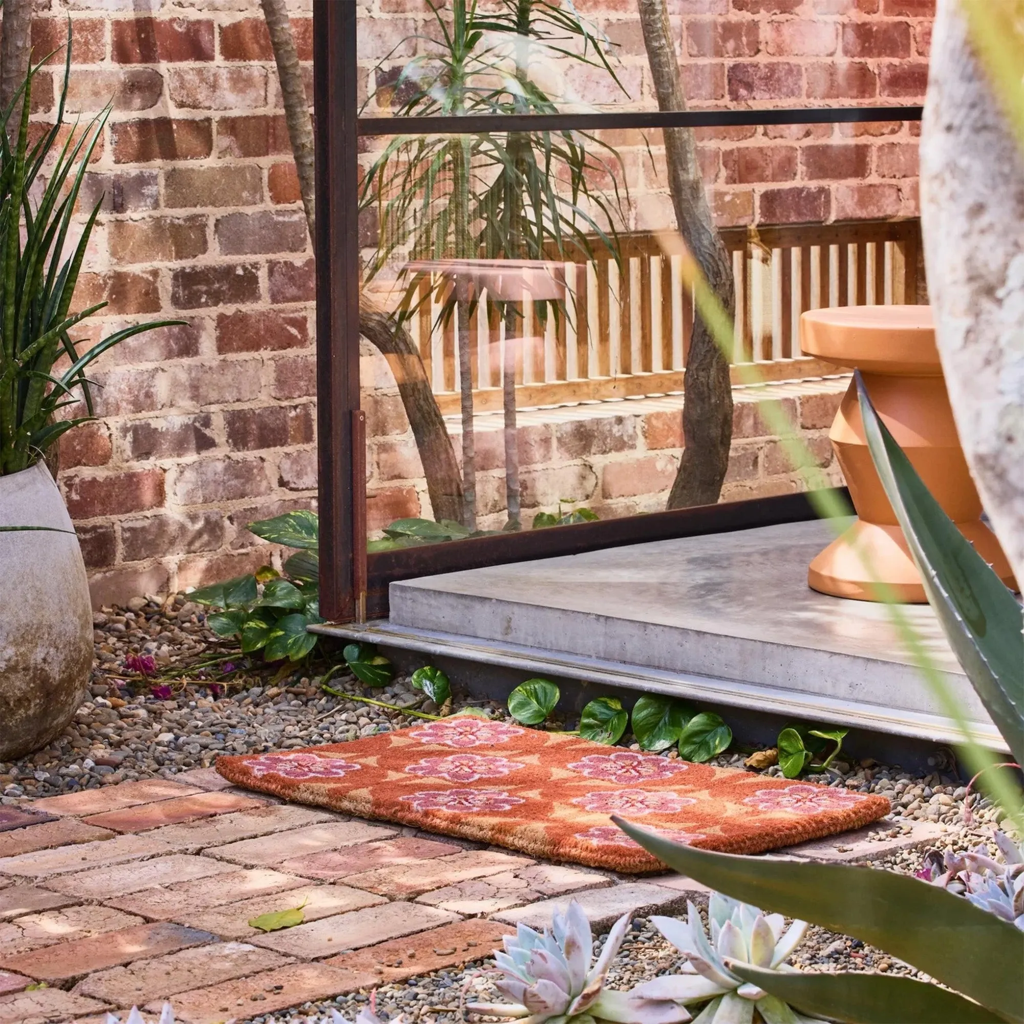 Bloom Door Mat - Terracotta