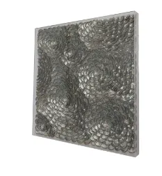 BROWN ACRYLIC SHELL HANDMADE 3D LAYERED SHADOW BOX WITH IRIDESCENT FINISH