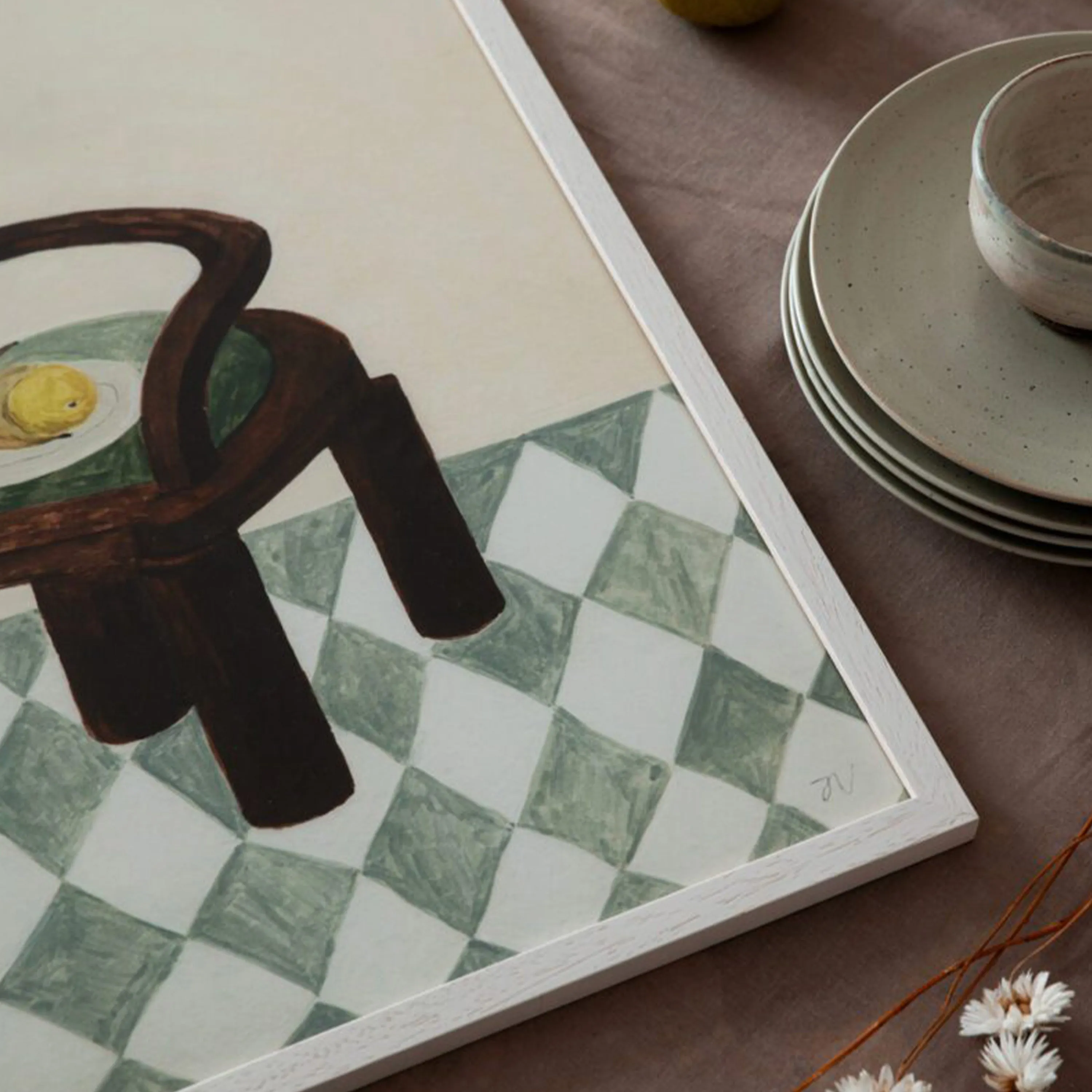 Chair with Fruit Print 40Cm x 50Cm
