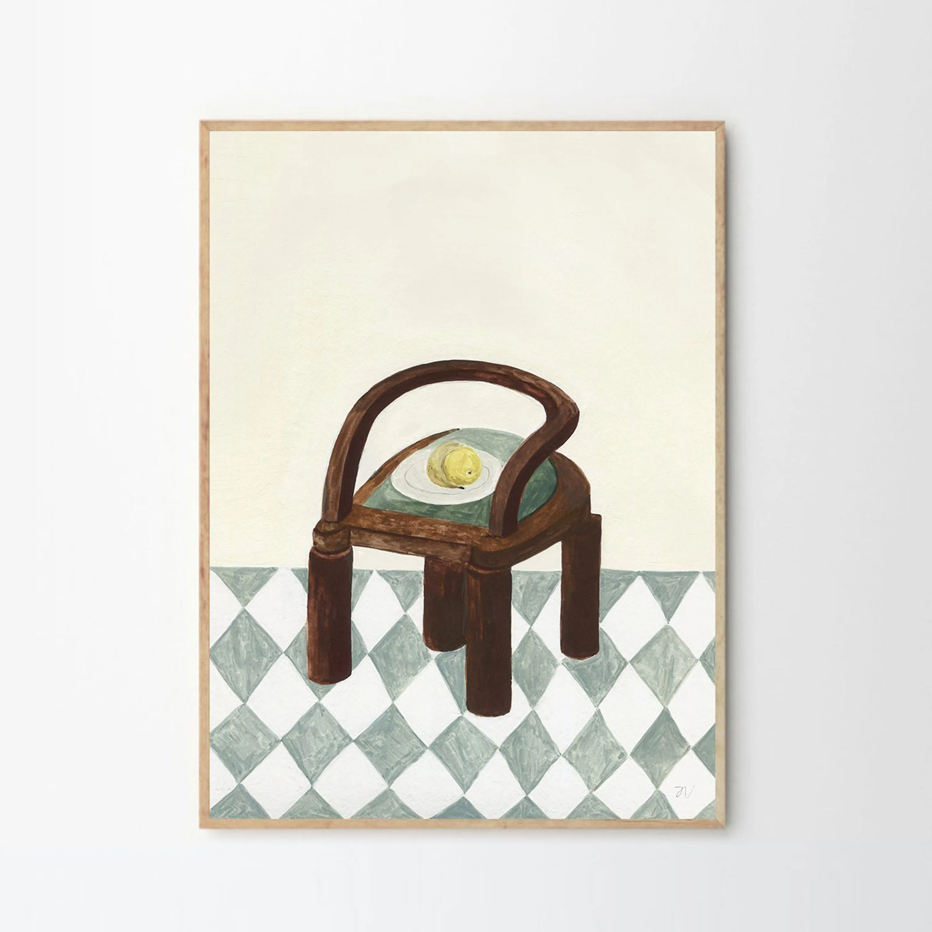 Chair with Fruit Print 40Cm x 50Cm