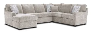 Charlotte 4-Piece Sectional with Left-Facing Chaise - Sand