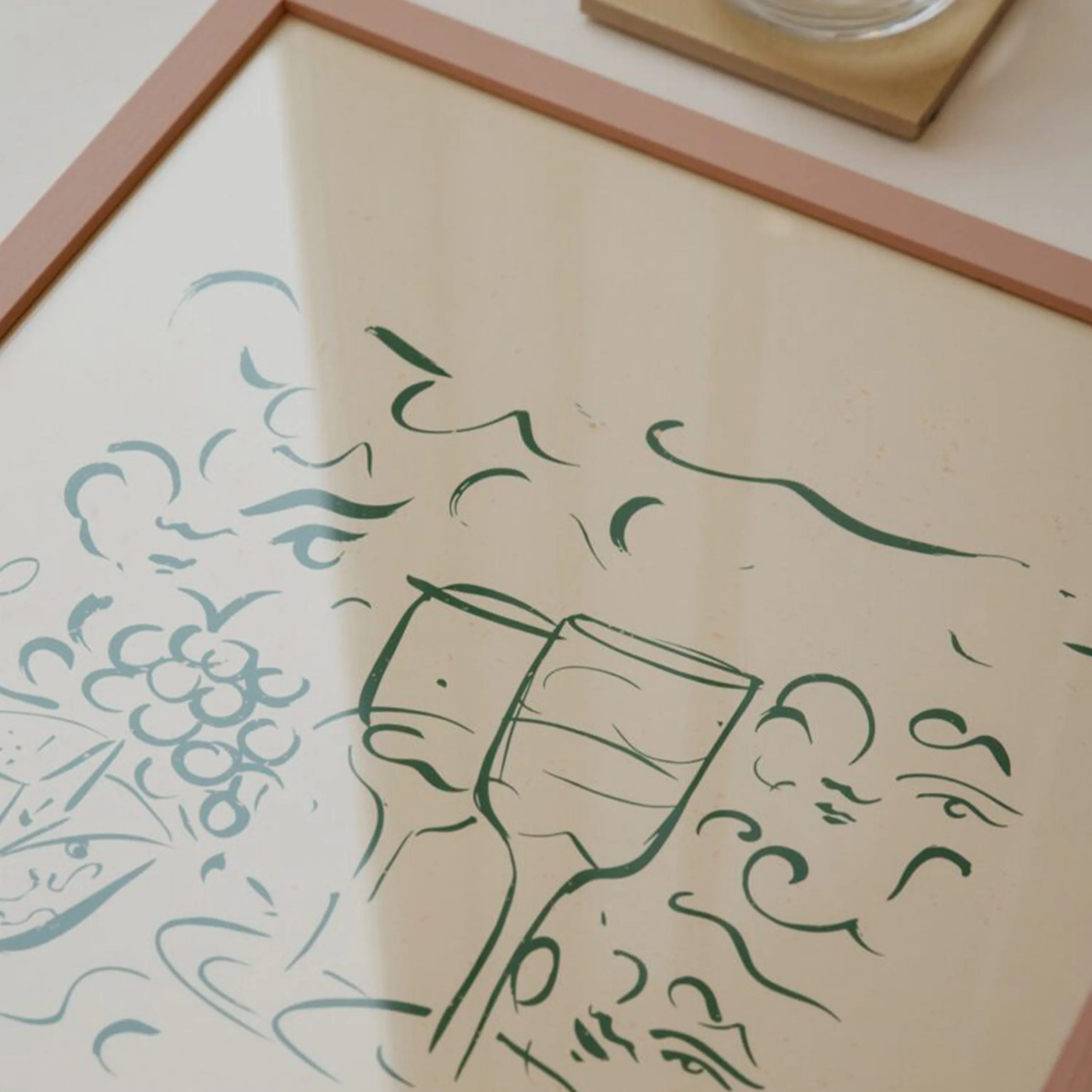 Cheese and Wine Print 50Cm x 70Cm
