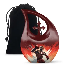 Cross Drop Boxing Urn-Memorable Keepsake Urn for Ashes
