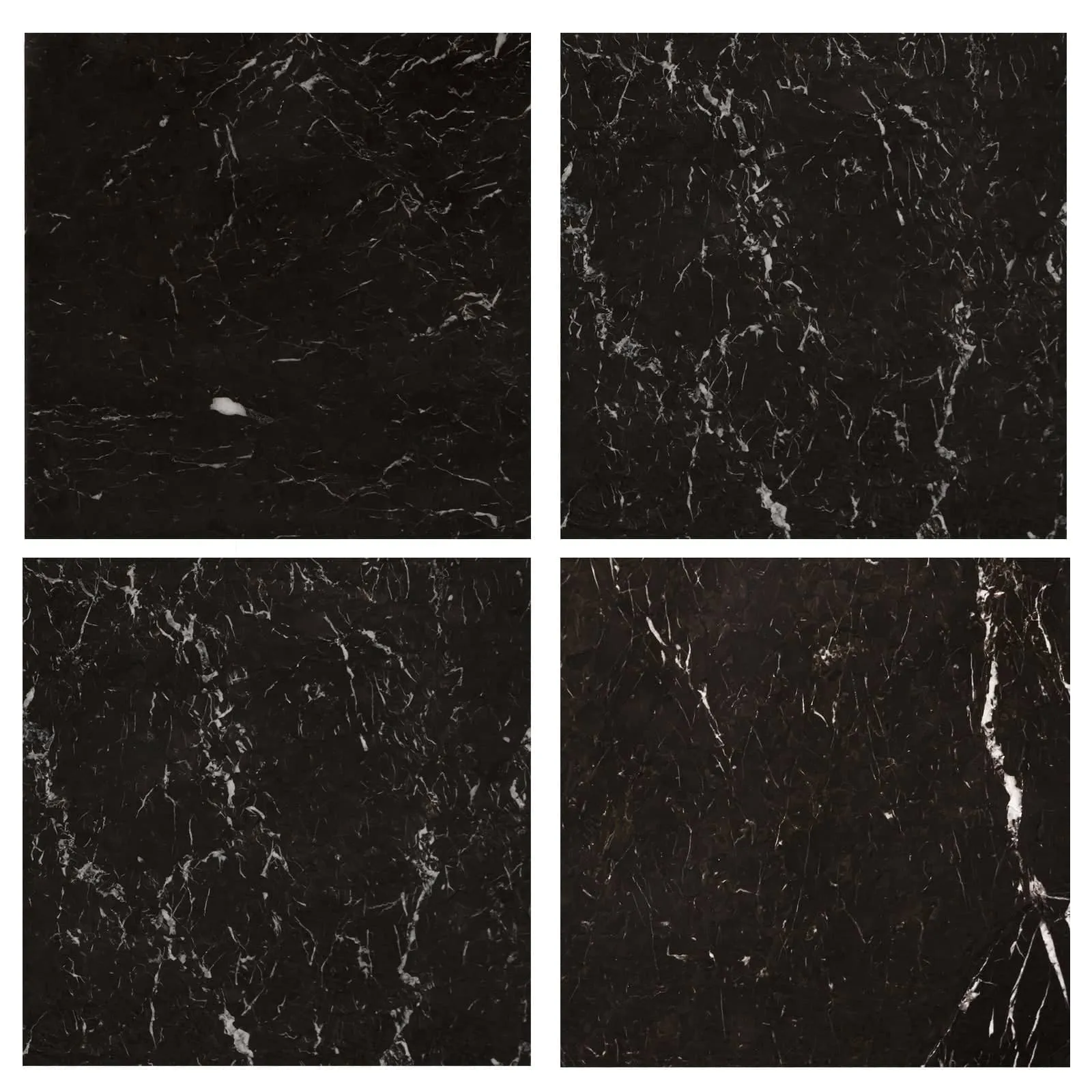 Curve Marble Side Table - Black Marble