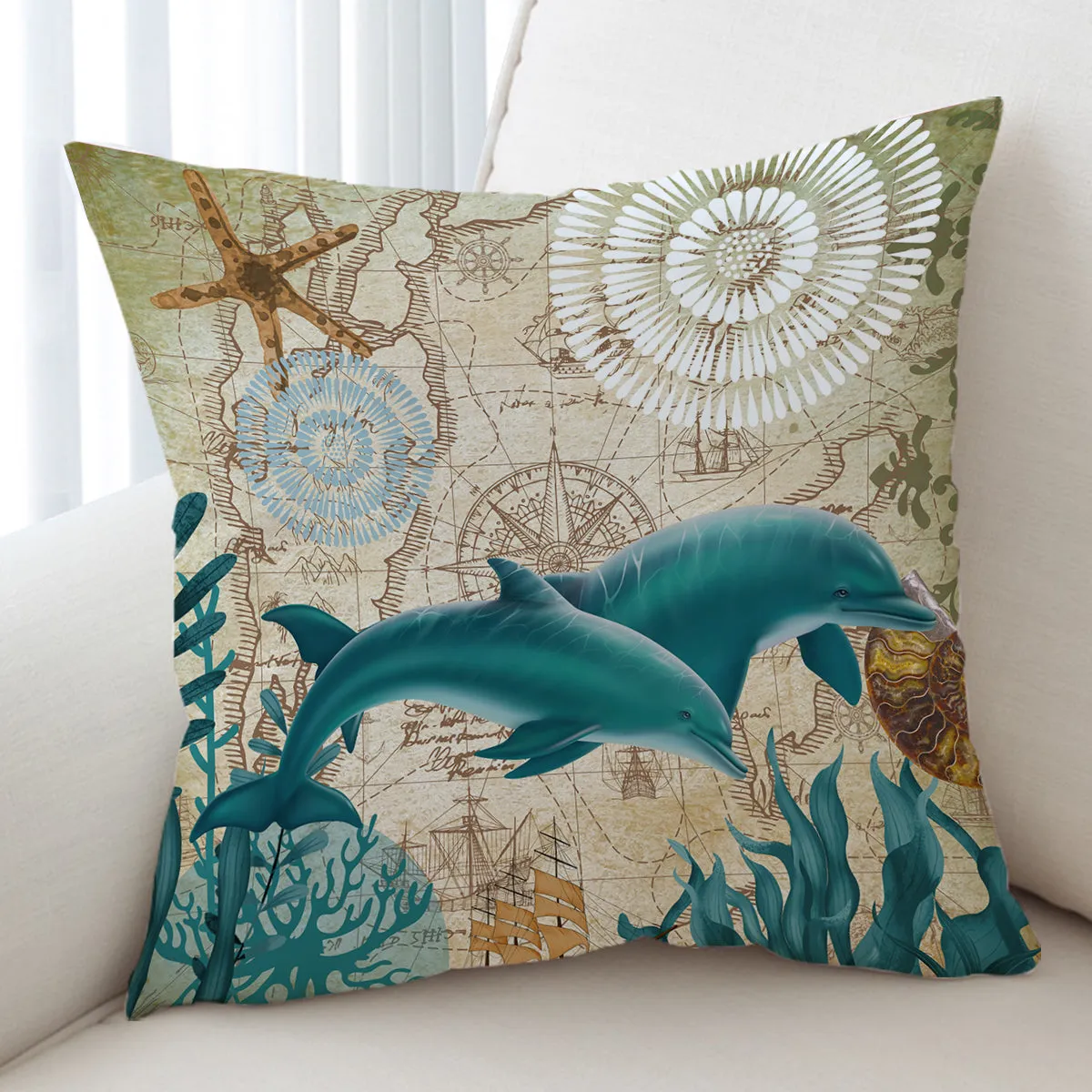 Dolphin Love Couch Cover
