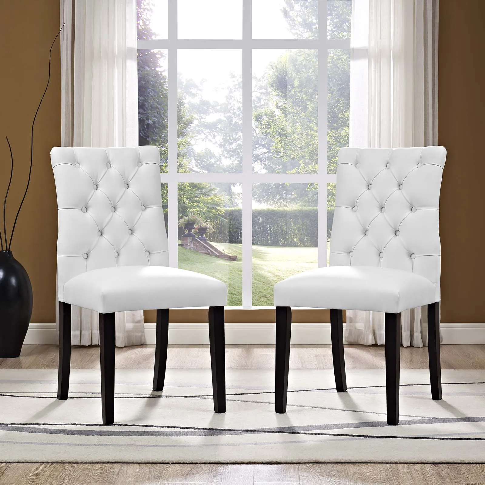 Duchess Dining Chair Vinyl Set of 2 by Modway