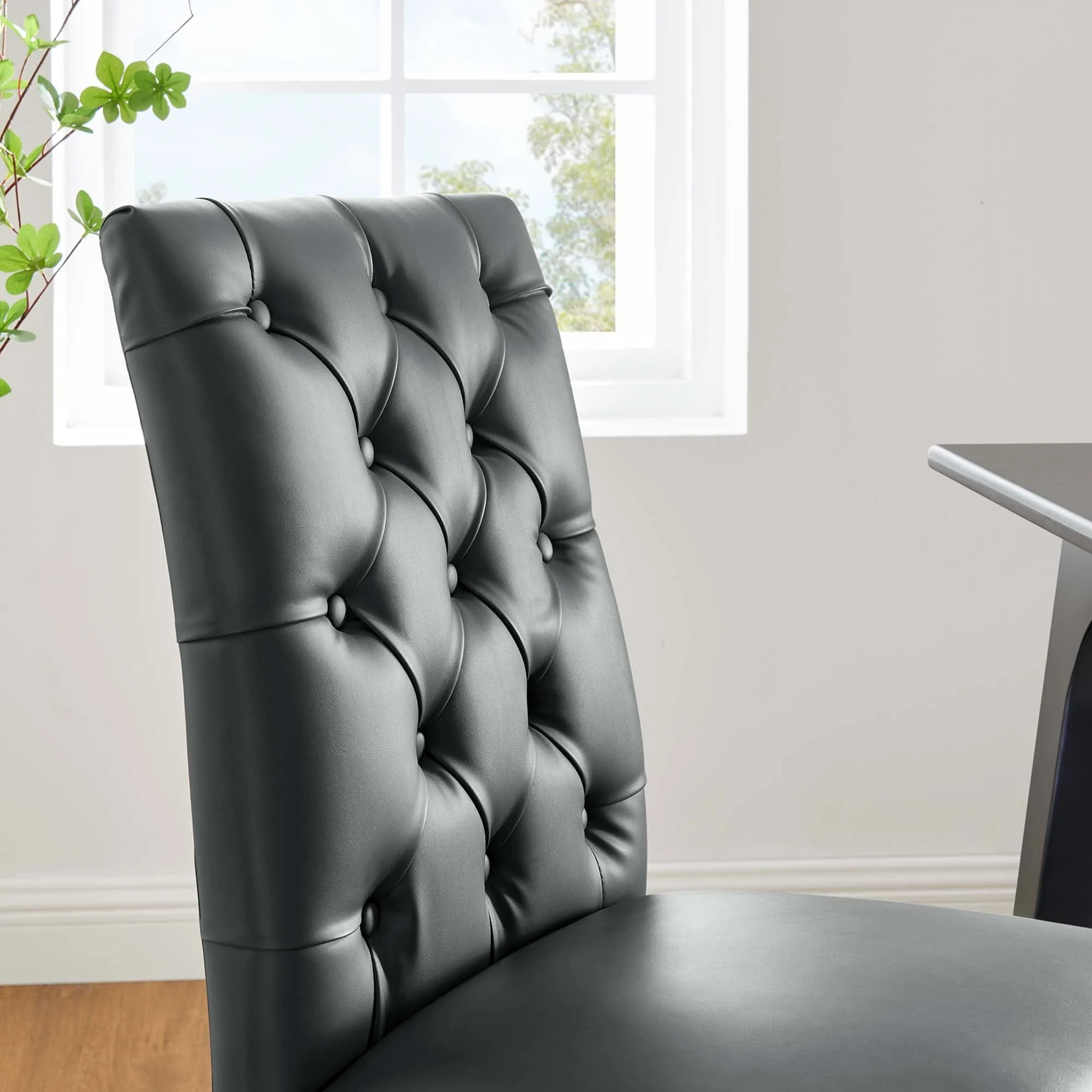 Duchess Dining Chair Vinyl Set of 2 by Modway