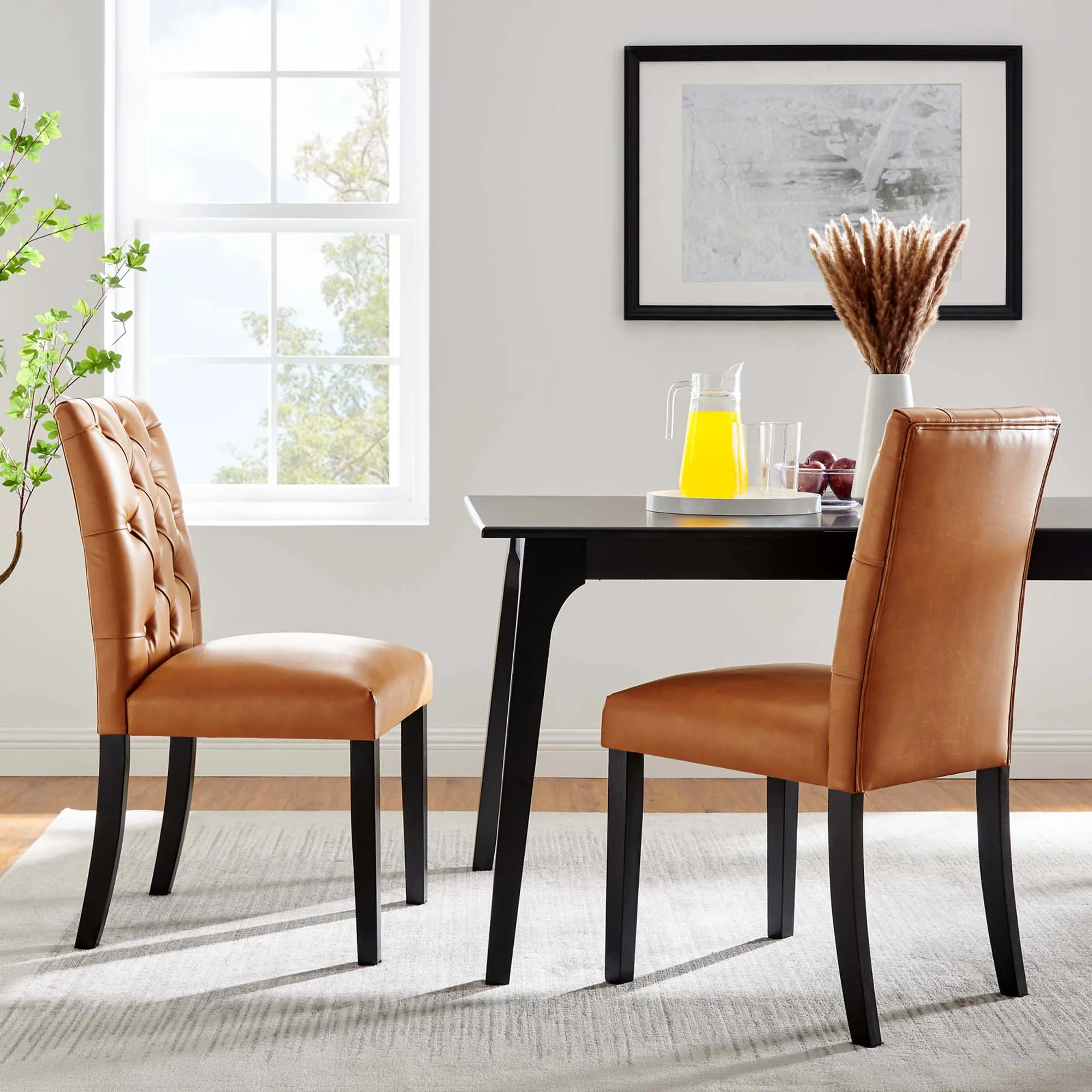 Duchess Dining Chair Vinyl Set of 2 by Modway
