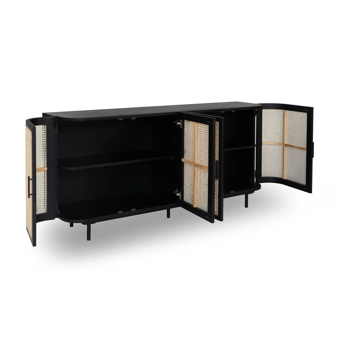 Embrace Rattan Sideboard 180 cm - Black