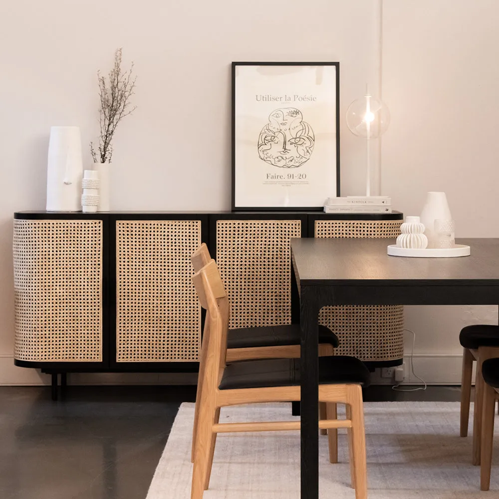 Embrace Rattan Sideboard 180 cm - Black
