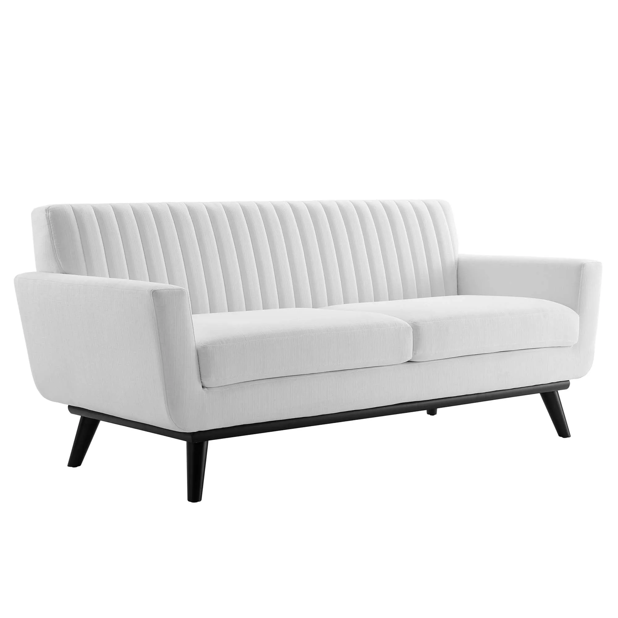 Engage Channel Tufted Fabric Loveseat by Modway