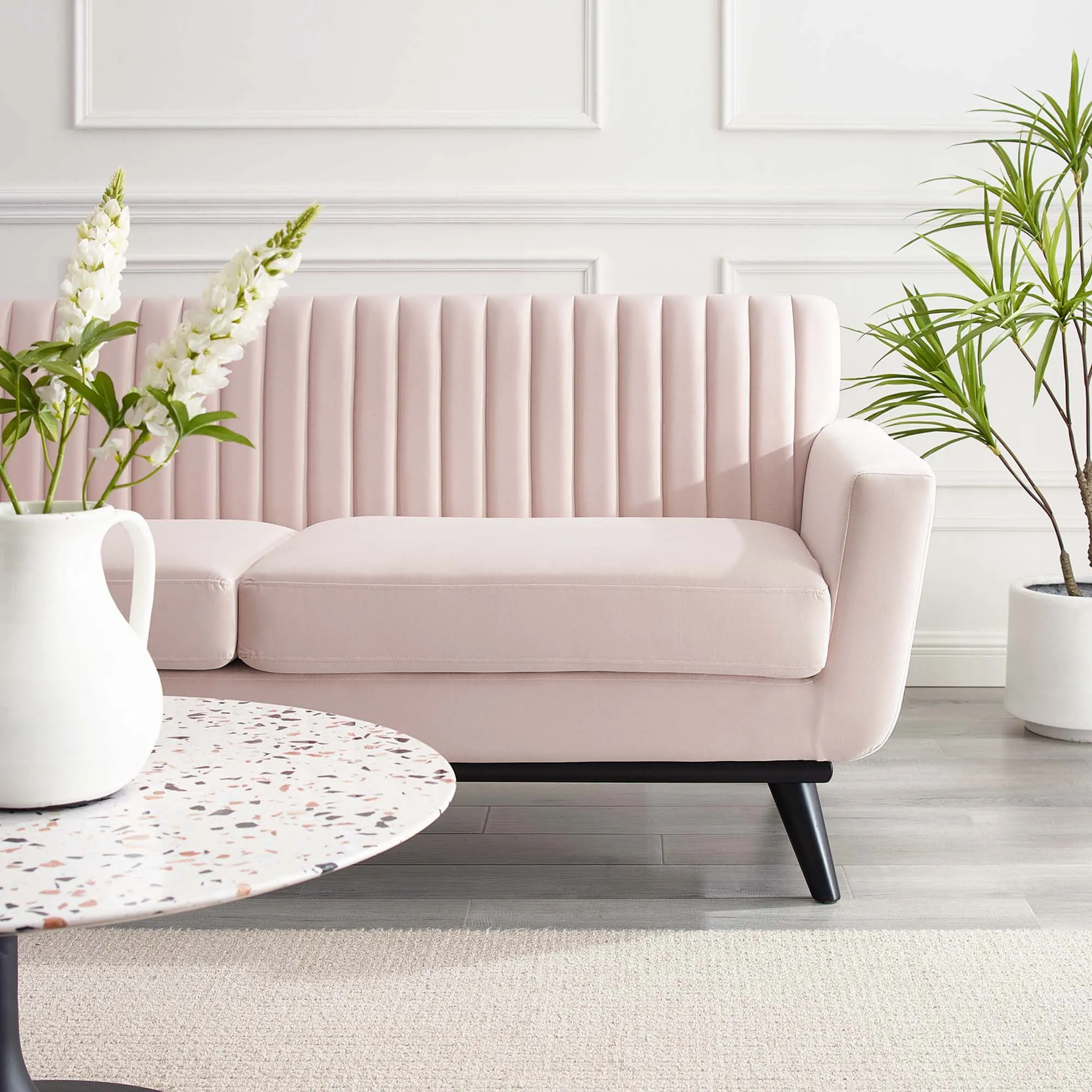 Engage Channel Tufted Performance Velvet Loveseat by Modway