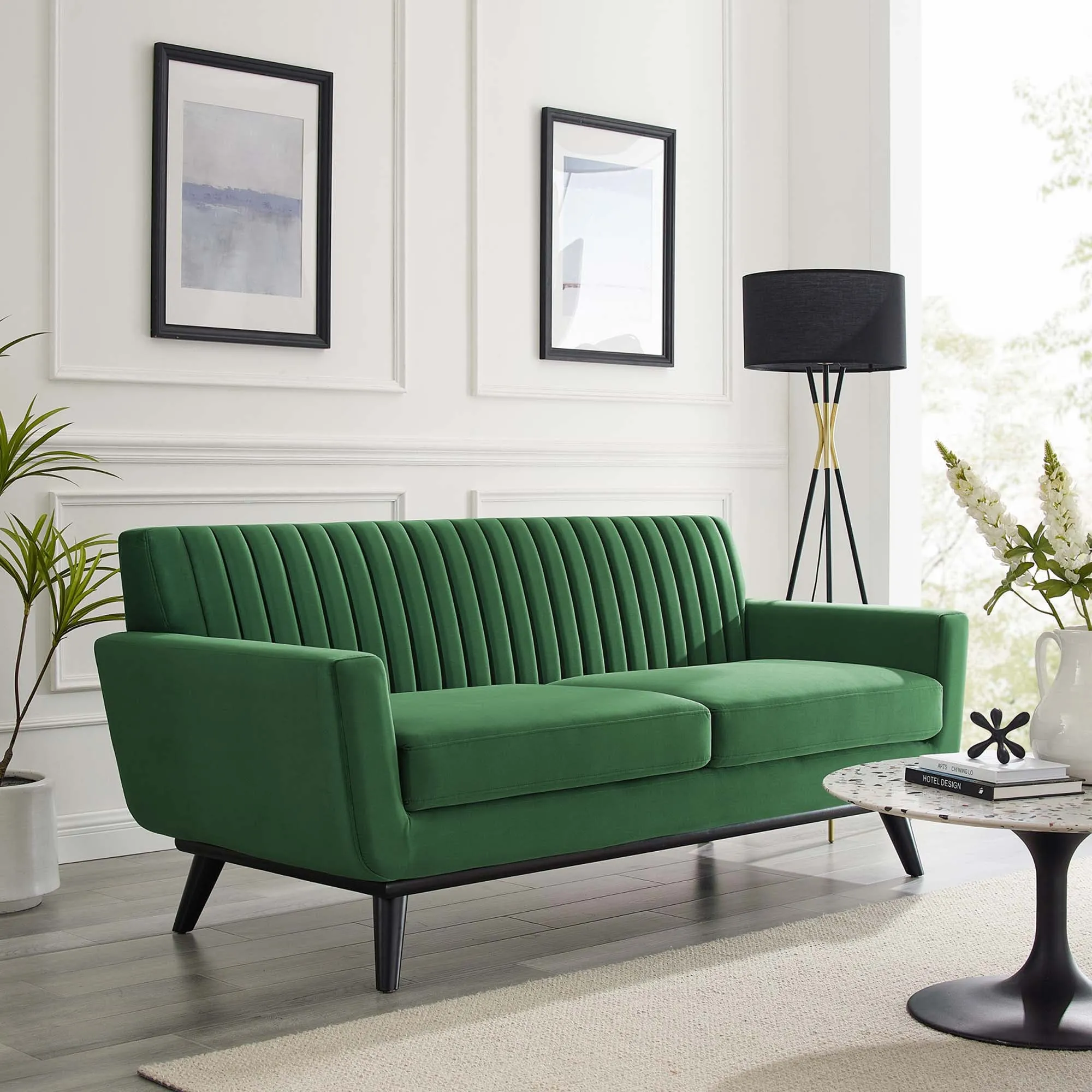Engage Channel Tufted Performance Velvet Loveseat by Modway