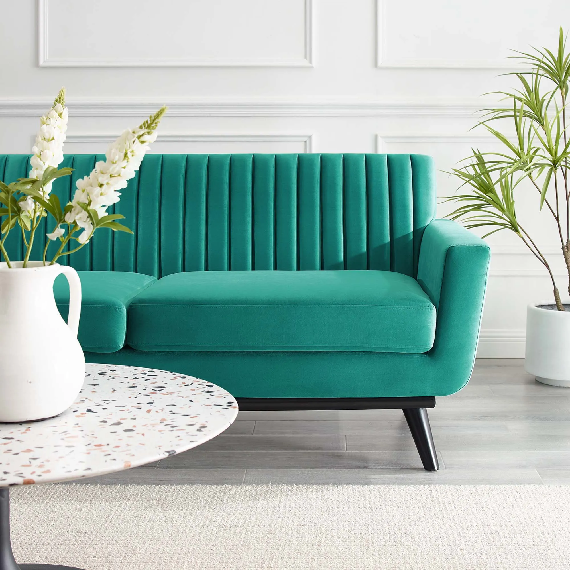 Engage Channel Tufted Performance Velvet Loveseat by Modway
