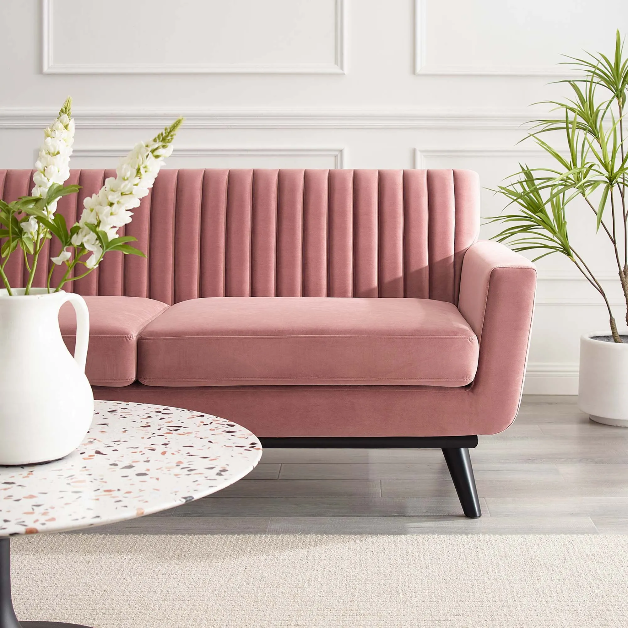 Engage Channel Tufted Performance Velvet Loveseat by Modway