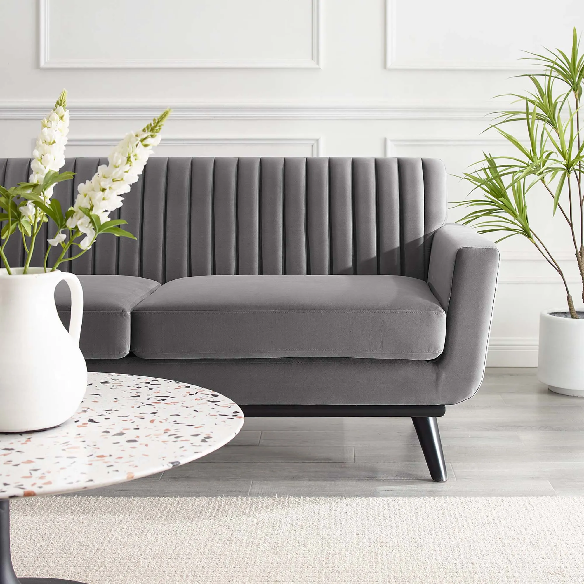 Engage Channel Tufted Performance Velvet Loveseat by Modway