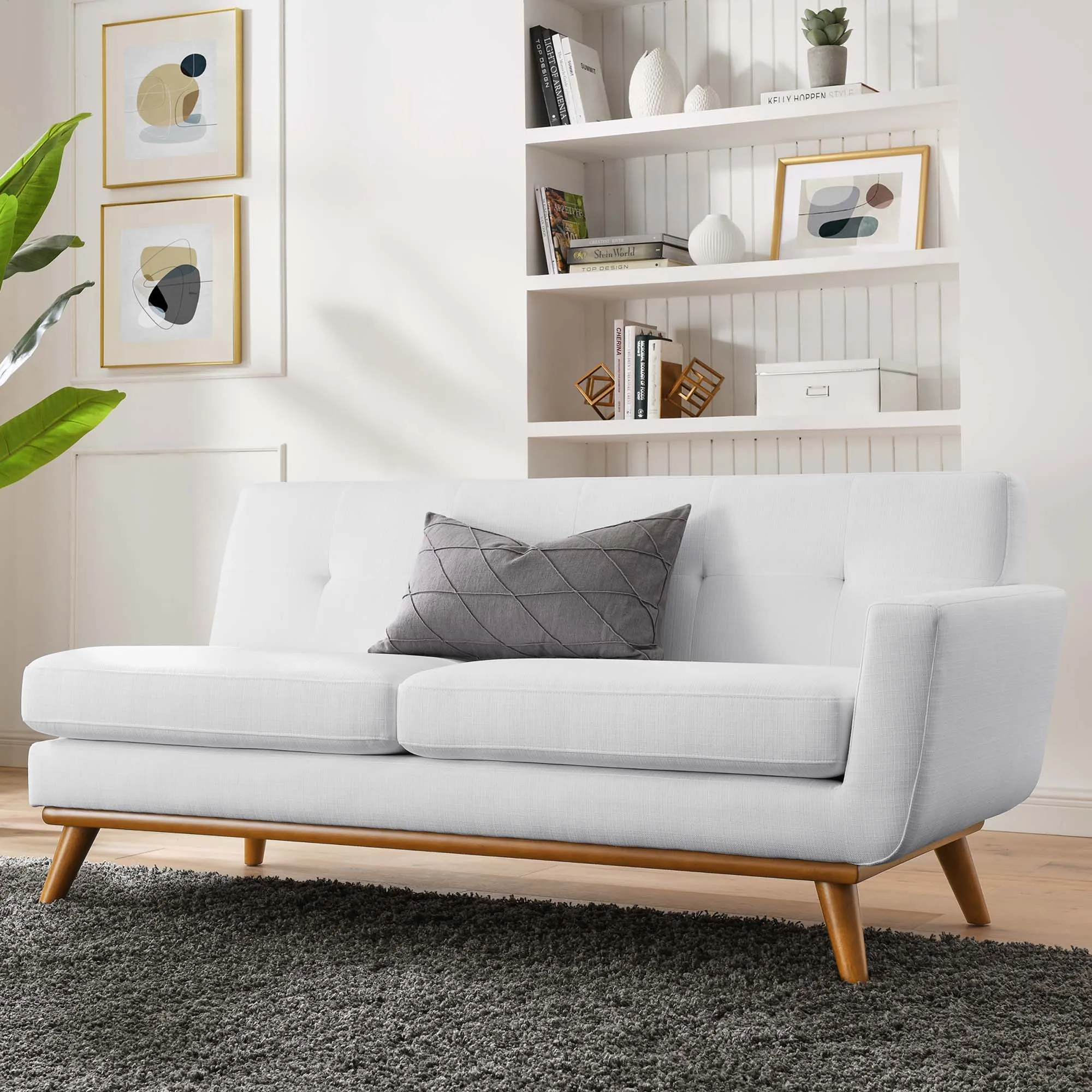 Engage Right-Arm Upholstered Fabric Loveseat by Modway