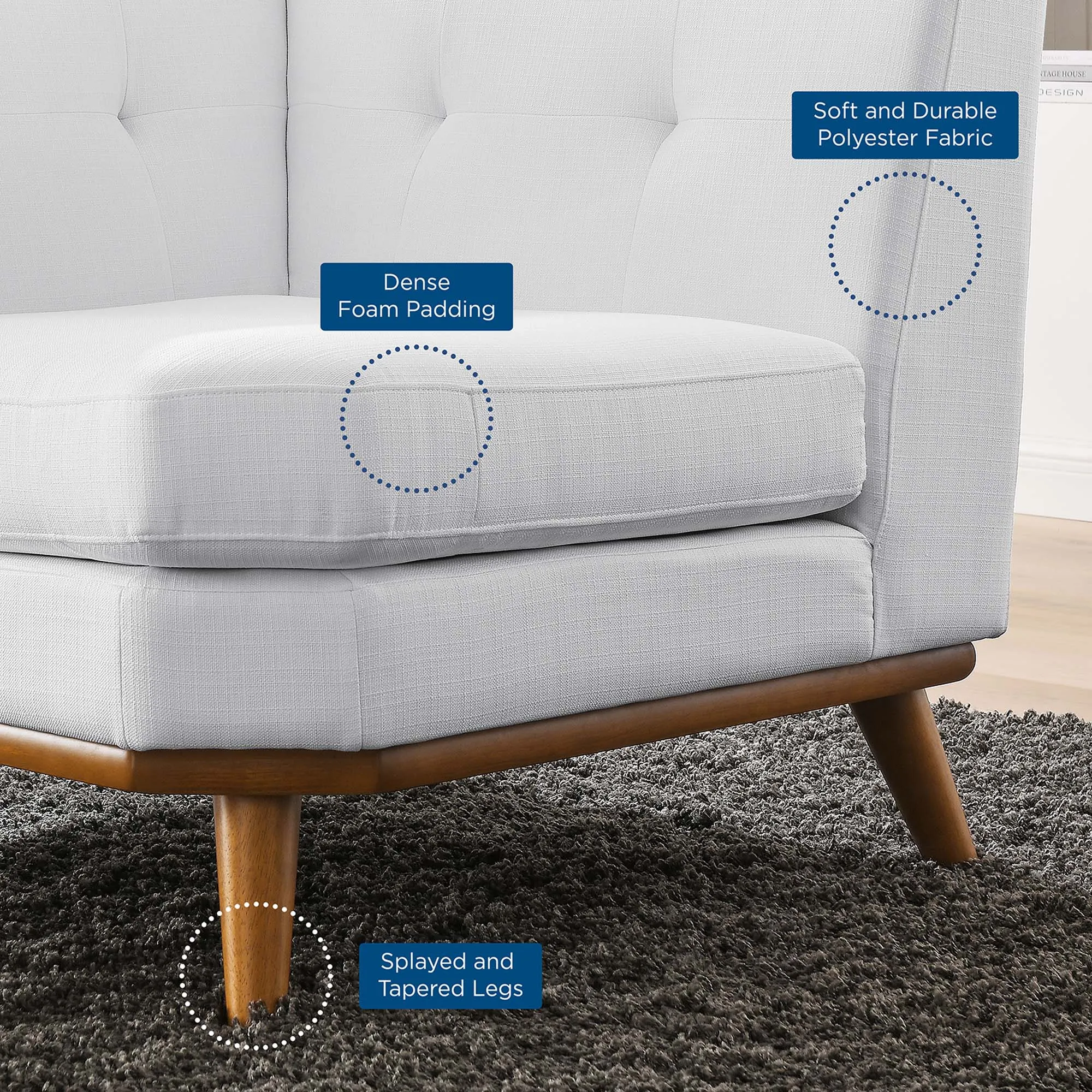 Engage Upholstered Fabric Corner Chair by Modway