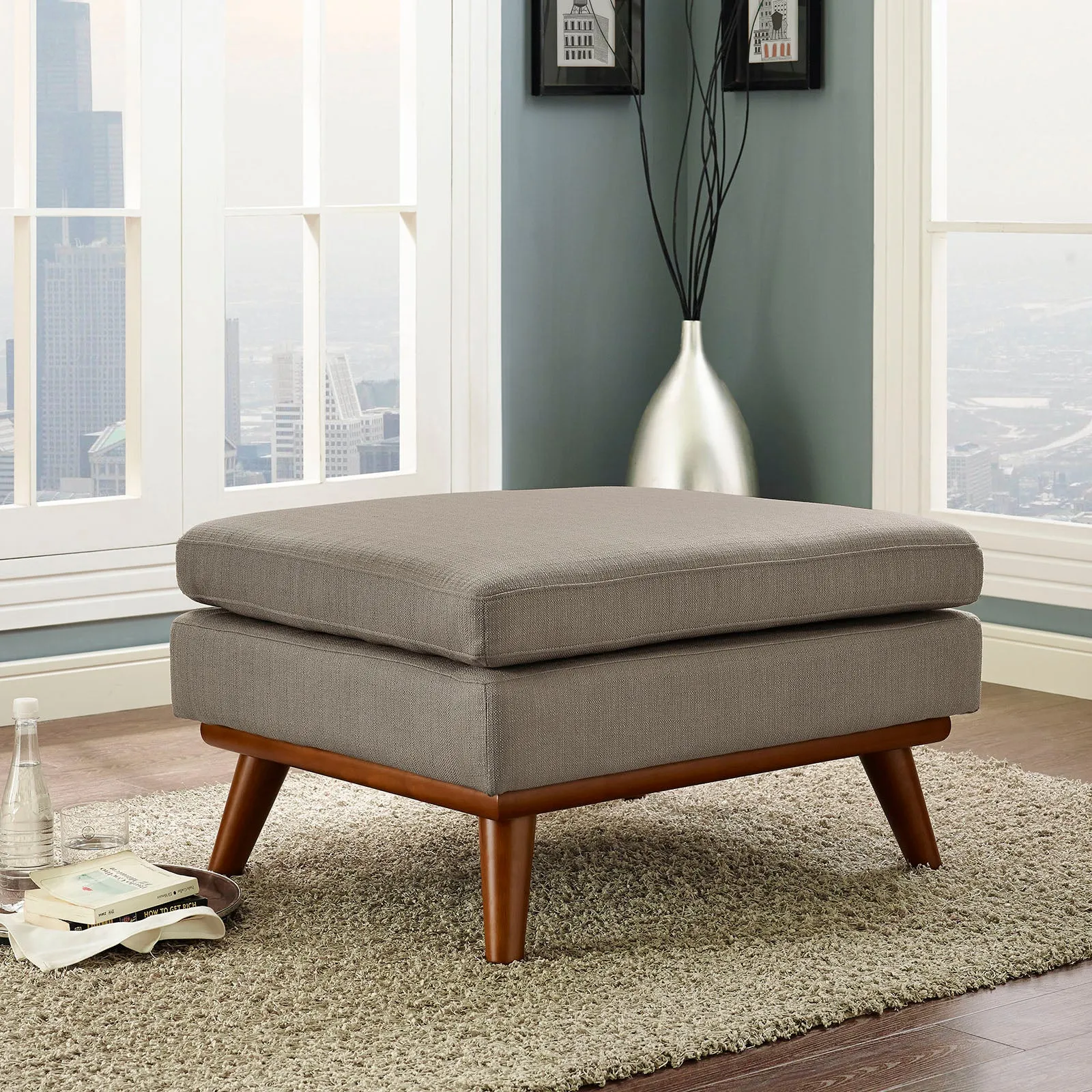 Engage Upholstered Fabric Ottoman by Modway