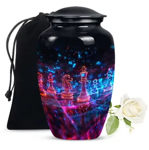 In Memoriam Chess-theme Adult Urn: A Classic Tribute