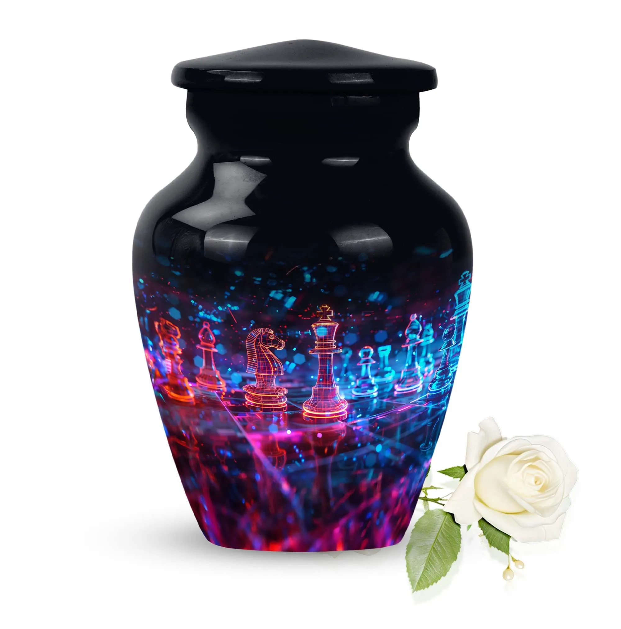In Memoriam Chess-theme Adult Urn: A Classic Tribute
