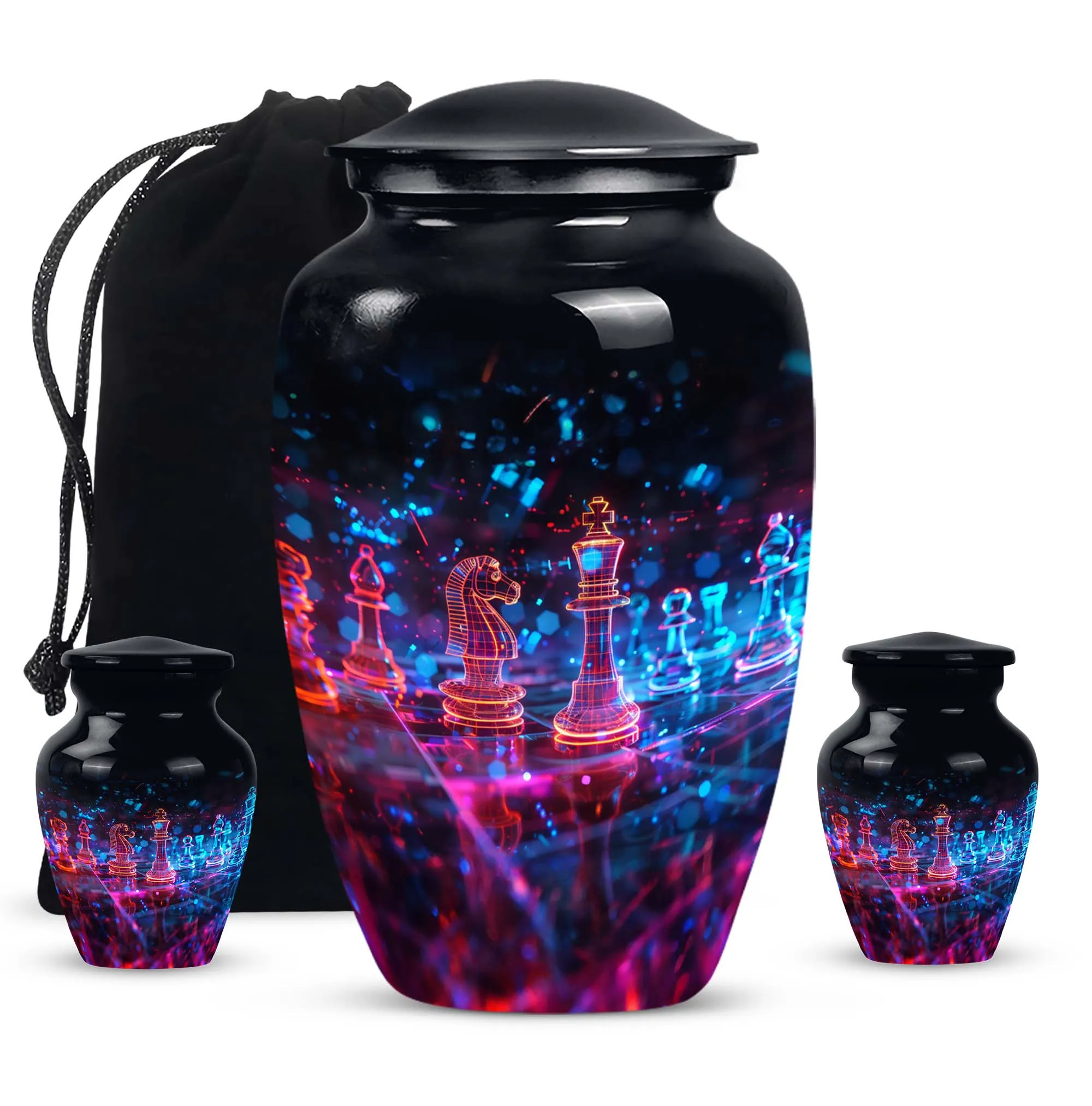 In Memoriam Chess-theme Adult Urn: A Classic Tribute