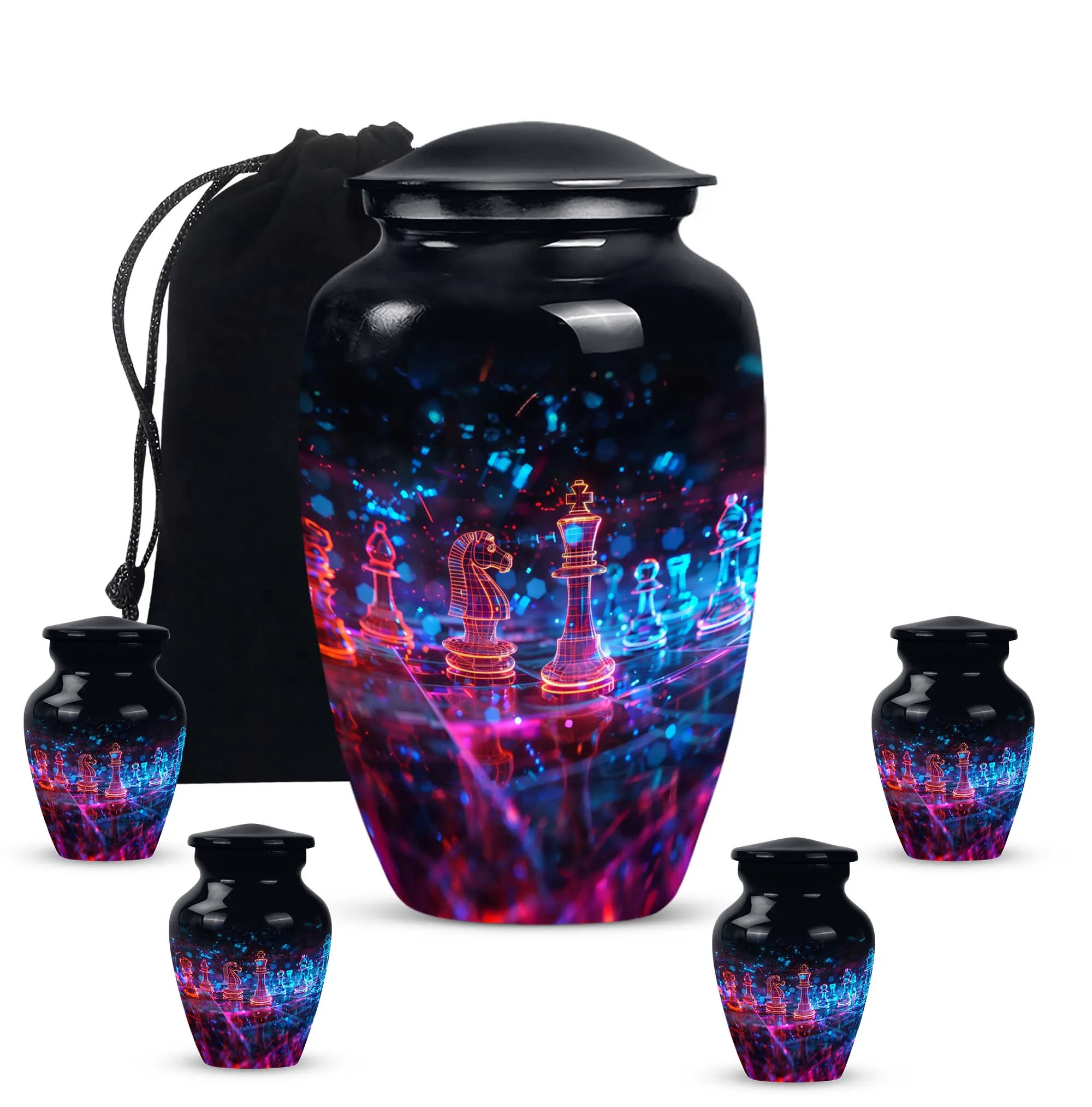 In Memoriam Chess-theme Adult Urn: A Classic Tribute