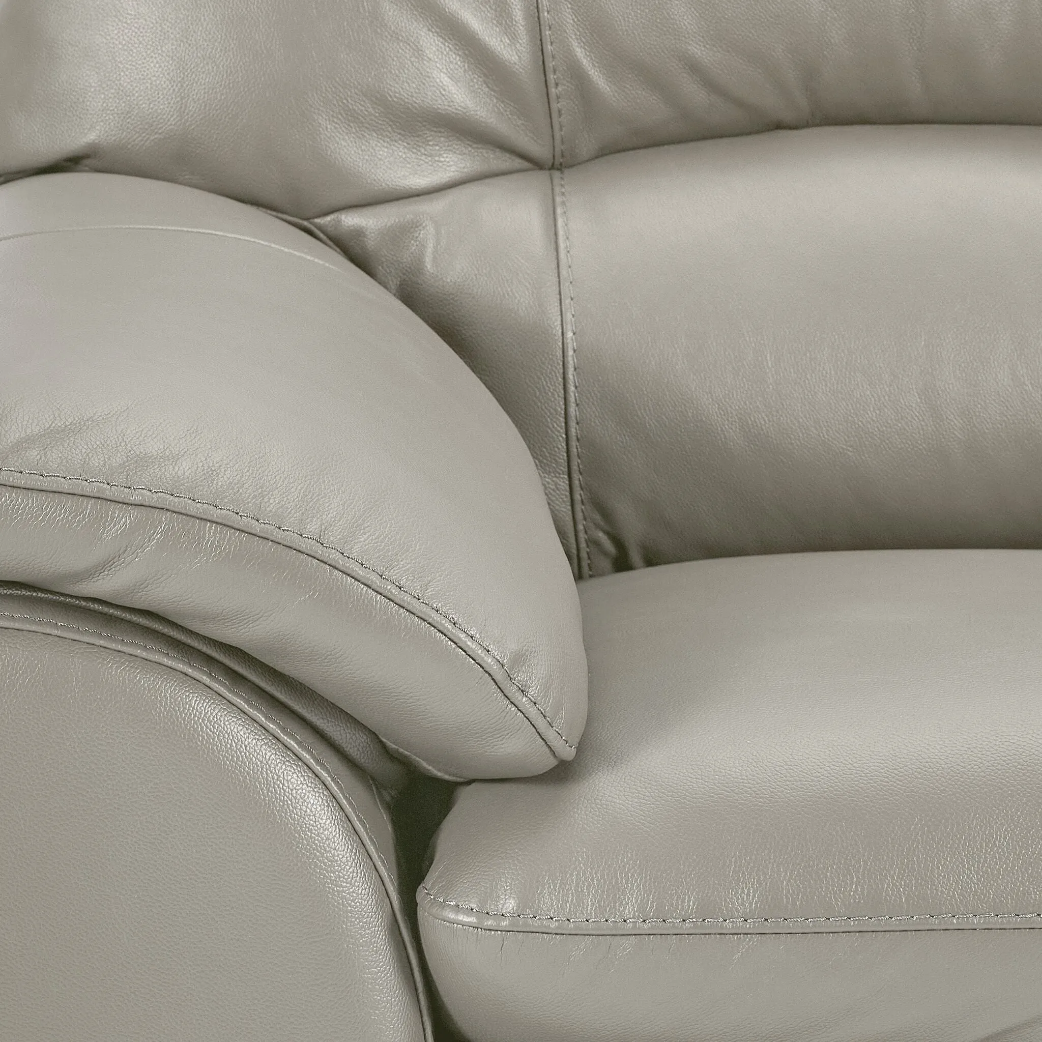 Kendrick Leather Chair - Silver Grey