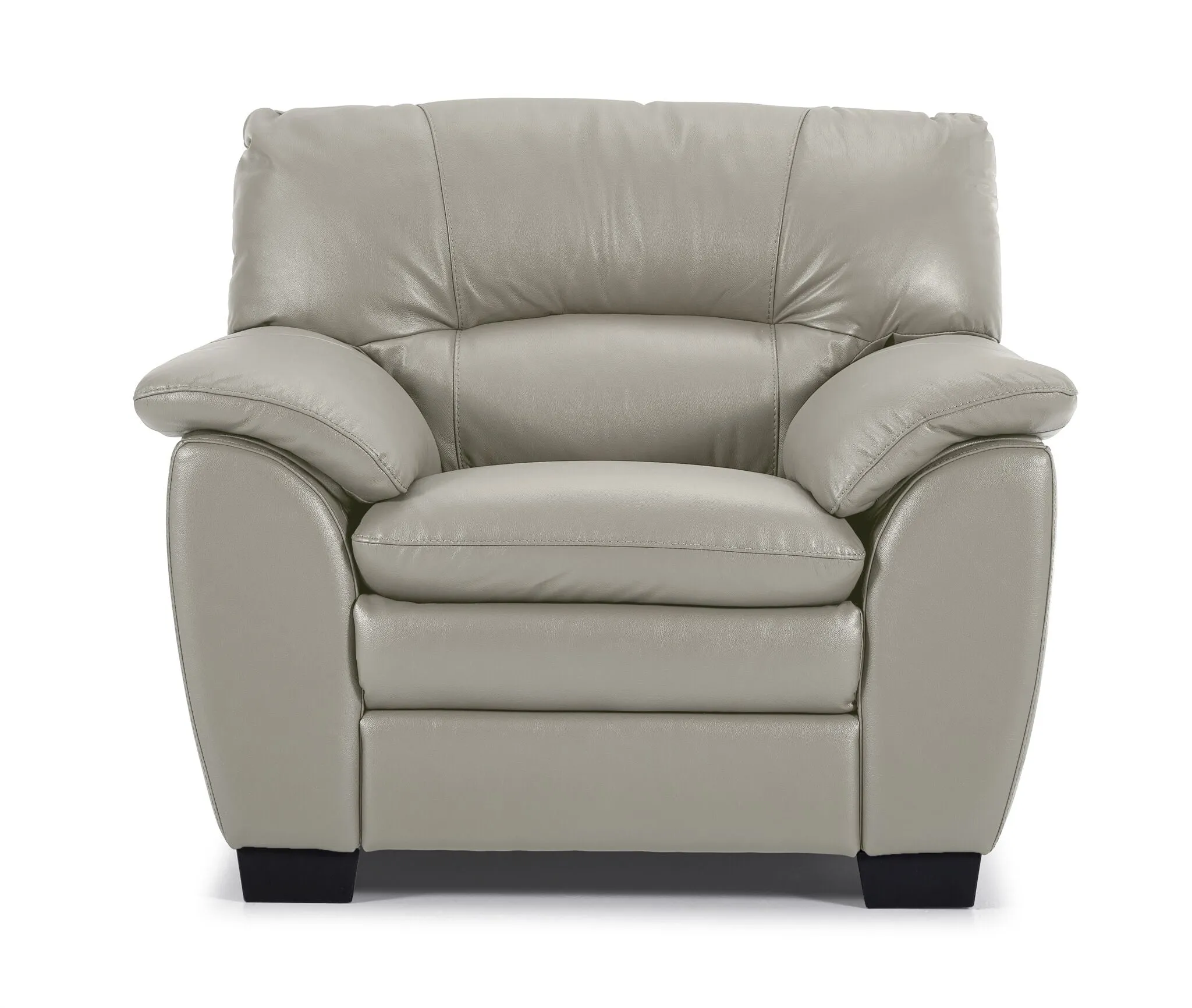 Kendrick Leather Chair - Silver Grey