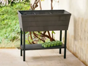 Keter Urban Bloomer Raised Planter Bed 48L Charcoal